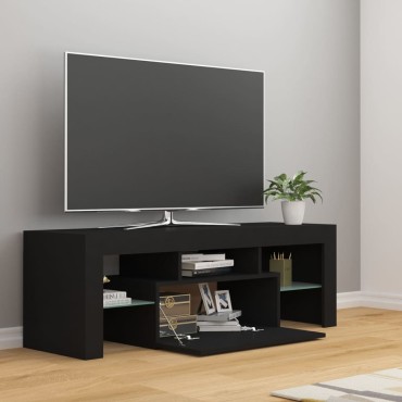 vidaXL Έπιπλο Τηλεόρασης με LED Μαύρο 120x35x40 εκ.
