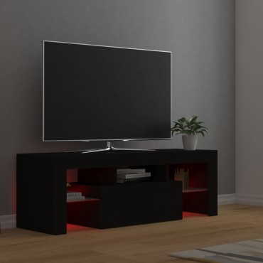 vidaXL Έπιπλο Τηλεόρασης με LED Μαύρο 120x35x40 εκ.
