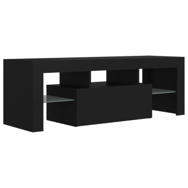 vidaXL Έπιπλο Τηλεόρασης με LED Μαύρο 120x35x40 εκ.