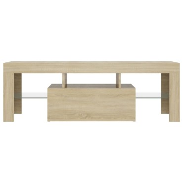 vidaXL Έπιπλο Τηλεόρασης με LED Sonoma Δρυς 120x35x40cm
