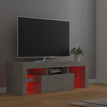 vidaXL Έπιπλο Τηλεόρασης με LED Γκρι Σκυροδέματος 120x35x40cm