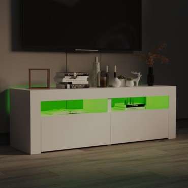 vidaXL Έπιπλο Τηλεόρασης με LED Λευκό 120x35x40cm
