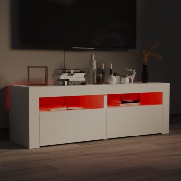 vidaXL Έπιπλο Τηλεόρασης με LED Λευκό 120x35x40cm