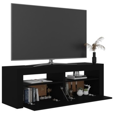 vidaXL Έπιπλο Τηλεόρασης με LED Μαύρο 120x35x40cm