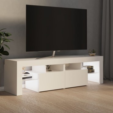 vidaXL Έπιπλο Τηλεόρασης με LED Λευκό 140x36,5x40cm