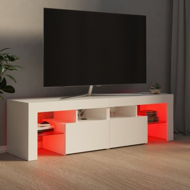 vidaXL Έπιπλο Τηλεόρασης με LED Λευκό 140x36,5x40cm