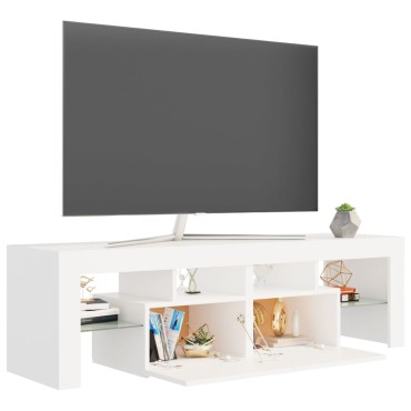 vidaXL Έπιπλο Τηλεόρασης με LED Λευκό 140x36,5x40cm