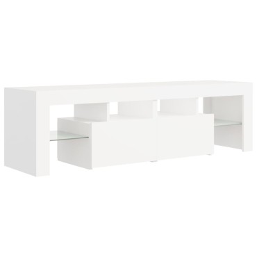 vidaXL Έπιπλο Τηλεόρασης με LED Λευκό 140x36,5x40cm