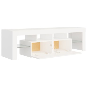 vidaXL Έπιπλο Τηλεόρασης με LED Λευκό 140x36,5x40cm