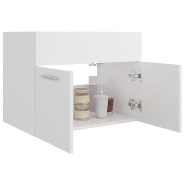 vidaXL Ντουλάπι Νιπτήρα Λευκό 60x38,5x46cm από Επεξεργασμένο Ξύλο 1 τεμ.