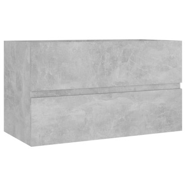 vidaXL Ντουλάπι Νιπτήρα Γκρι Σκυροδέματος 80x38,5x45cm από Επεξ. Ξύλο 1 τεμ.