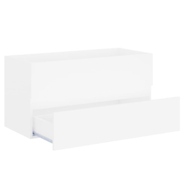 vidaXL Ντουλάπι Νιπτήρα Λευκό 90x38,5x45cm από Επεξ. Ξύλο 1 τεμ.