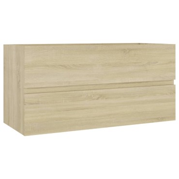 vidaXL Ντουλάπι Νιπτήρα Sonoma Δρυς 90x38,5x45cm από Επεξ. Ξύλο 1 τεμ.