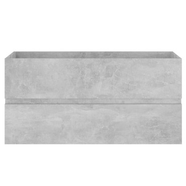 vidaXL Ντουλάπι Νιπτήρα Γκρι Σκυροδέματος 90x38,5x45cm από Επεξ. Ξύλο 1 τεμ.