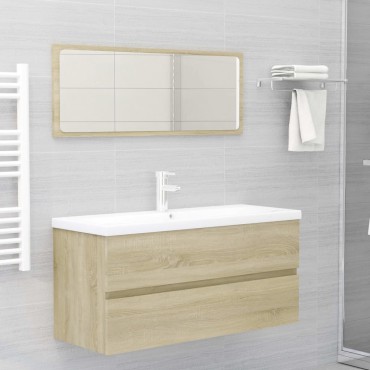 vidaXL Ντουλάπι Νιπτήρα Sonoma Δρυς 100x38,5x45cm από Επεξ. Ξύλο 1 τεμ.
