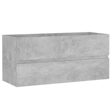 vidaXL Ντουλάπι Νιπτήρα Γκρι Σκυροδέματος 100x38,5x45cm Επεξ. Ξύλο 1 τεμ.
