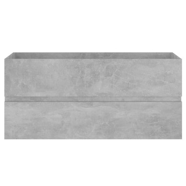 vidaXL Ντουλάπι Νιπτήρα Γκρι Σκυροδέματος 100x38,5x45cm Επεξ. Ξύλο 1 τεμ.