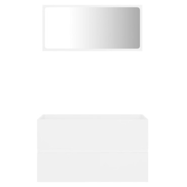 vidaXL Σετ Επίπλων Μπάνιου 2 τεμ. Λευκό από Μοριοσανίδα 80x38,5x45cm
