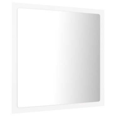 vidaXL Καθρέφτης Μπάνιου με LED Λευκός 40x8,5x37cm Ακρυλικός 1 τεμ.