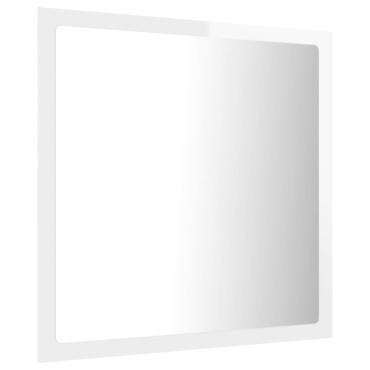 vidaXL Καθρέφτης Μπάνιου με LED Γυαλ. Λευκό 40x8,5x37cm Ακρυλικός 1 τεμ.
