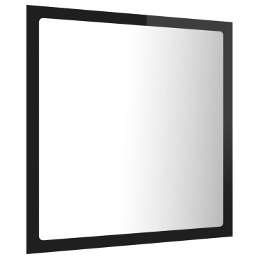 vidaXL Καθρέφτης Μπάνιου με LED Γυαλ. Μαύρο 40x8,5x37cm Ακρυλικός 1 τεμ.