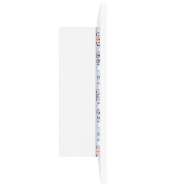 vidaXL Καθρέφτης Μπάνιου με Ντουλάπι LED Λευκός 60x12x45cm Ακρυλικός 1 τεμ.