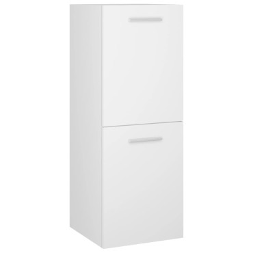 vidaXL Ντουλάπι Μπάνιου Λευκό 30x30x80cm από Επεξ. Ξύλο