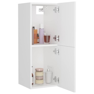 vidaXL Ντουλάπι Μπάνιου Λευκό 30x30x80cm από Επεξ. Ξύλο