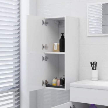 vidaXL Ντουλάπι Μπάνιου Λευκό 30x30x80cm από Επεξ. Ξύλο