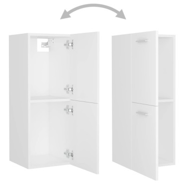 vidaXL Ντουλάπι Μπάνιου Λευκό 30x30x80cm από Επεξ. Ξύλο