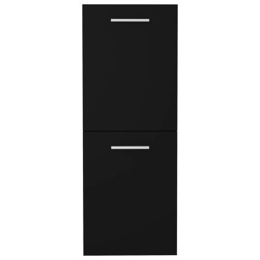 vidaXL Ντουλάπι Μπάνιου Μαύρο 30x30x80cm από Επεξ. Ξύλο