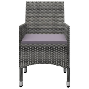 vidaXL Σετ Τραπεζαρίας Κήπου 3 τεμ. Γκρι 52x57x84cm