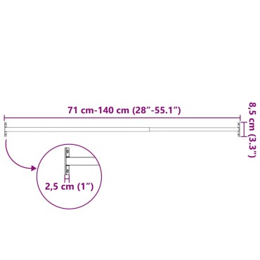 vidaXL Μπάρα Ασφαλείας για Παράθυρα Ρυθμιζόμενη 710-1200 χιλ.