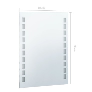 vidaXL Καθρέφτης Μπάνιου Τοίχου με LED 60 x 80 εκ.