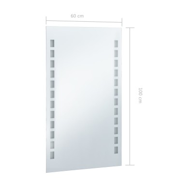 vidaXL Καθρέφτης Μπάνιου Τοίχου με LED 60 x 100 εκ.