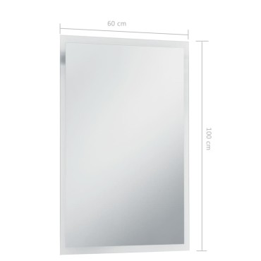 vidaXL Καθρέφτης Μπάνιου Τοίχου με LED 60 x 100 εκ.
