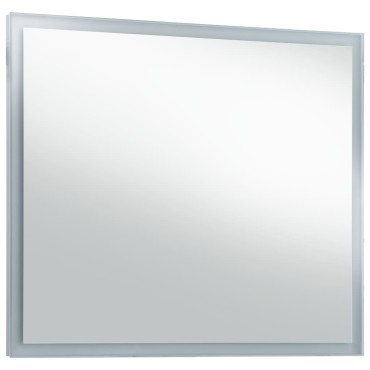 vidaXL Καθρέφτης Μπάνιου Τοίχου με LED 80 x 60 εκ.