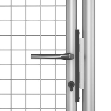 vidaXL Πόρτα Περίφραξης Ασημί 105 x 125 εκ. από Γαλβανισμένο Χάλυβα