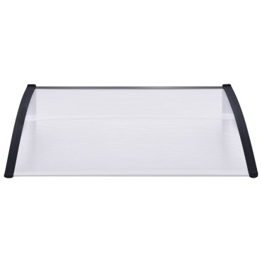vidaXL Στέγαστρο Πόρτας Μαύρο / Διαφανές 120 x 75 εκ. Πολυανθρακικό