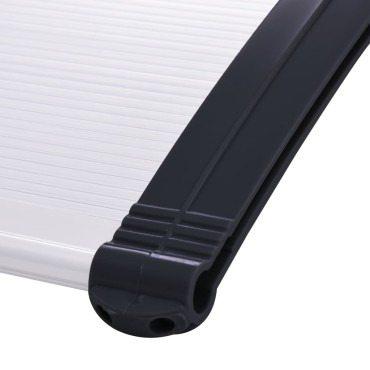 vidaXL Στέγαστρο Πόρτας Μαύρο / Διαφανές 120 x 75 εκ. Πολυανθρακικό