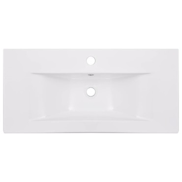 vidaXL Νιπτήρας Ένθετος Λευκός 81 x 39,5 x 18,5 εκ. Κεραμικός