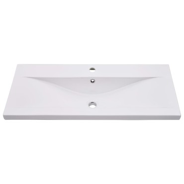 vidaXL Νιπτήρας Ένθετος Λευκός 91 x 39,5 x 18,5 εκ. Κεραμικός