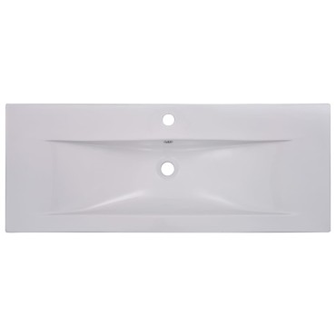 vidaXL Νιπτήρας Ένθετος Λευκός 101 x 39,5 x 18,5 εκ. Κεραμικός