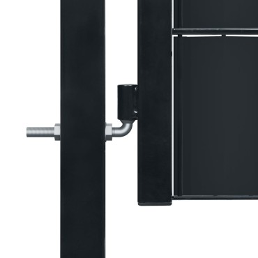 vidaXL Πόρτα Περίφραξης Ανθρακί 100 x 164 εκ. από PVC / Ατσάλι
