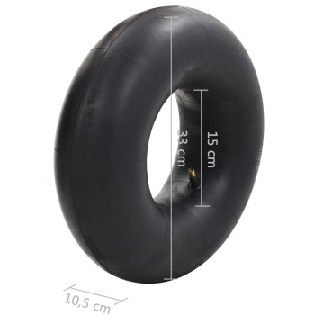 vidaXL Λάστιχα & Σαμπρέλες για Καρότσι 4 τεμ. 15x6.00-6 4PR Καουτσούκ