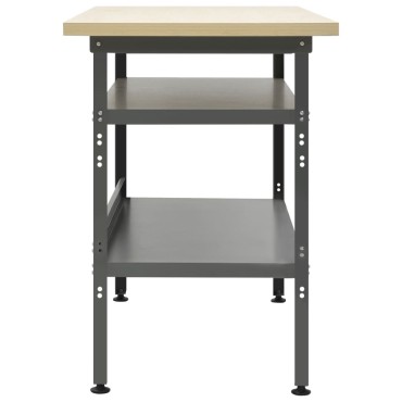 vidaXL Πάγκος Εργασίας Γκρι 120 x 60 x 85 εκ. Ατσάλινος