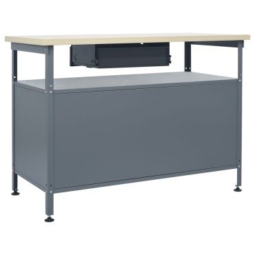 vidaXL Πάγκος Εργασίας Μαύρος 120 x 60 x 85 εκ. Ατσάλινος