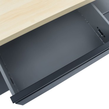 vidaXL Πάγκος Εργασίας Μαύρος 120 x 60 x 85 εκ. Ατσάλινος