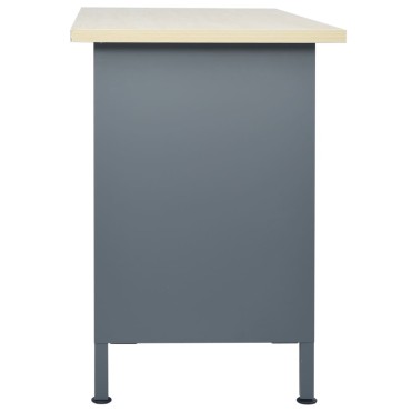 vidaXL Πάγκος Εργασίας Μαύρος 120 x 60 x 85 εκ. Ατσάλινος