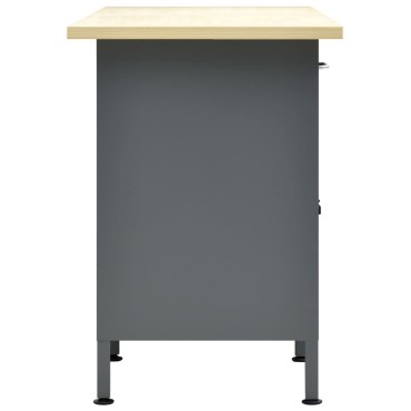 vidaXL Πάγκος Εργασίας Μαύρος 160 x 60 x 85 εκ. Ατσάλινος